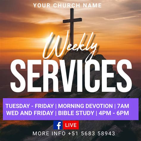 Weekly Services Flyer Template Postermywall