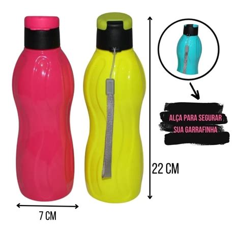 Squeeze Neon 600ml Garrafa Fitness Água Academia C Alça MercadoLivre