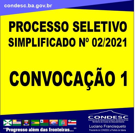 Processo Seletivo Simplificado N Convoca O