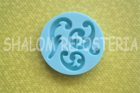 Molde D Silicon Bordes Barrocos Pastel Cupcake Fondant Meses Sin