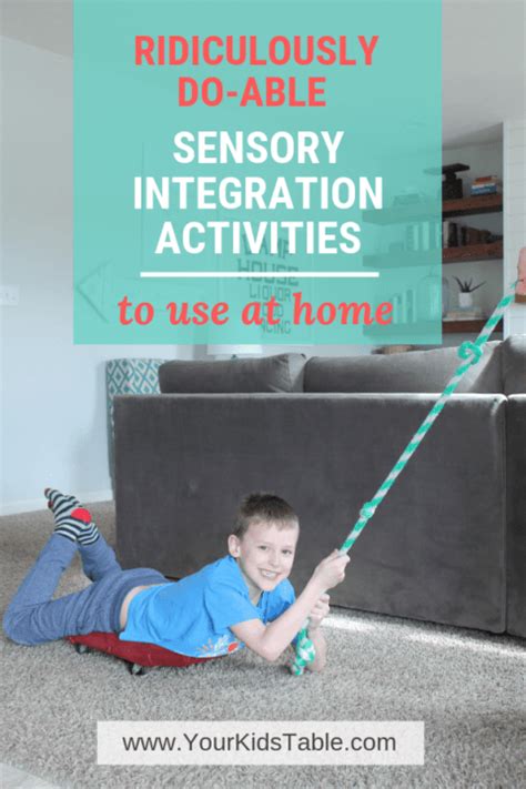 Ridiculously Do-Able Sensory Integration Activities to Use at Home ...