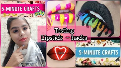 Testing 5 Min Craft Viral Lipstick👄 Hacks Part 2 Lipstickhacks👄