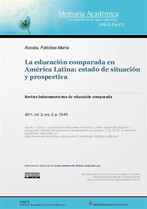 Pdf La Educación Comparada En América Latina