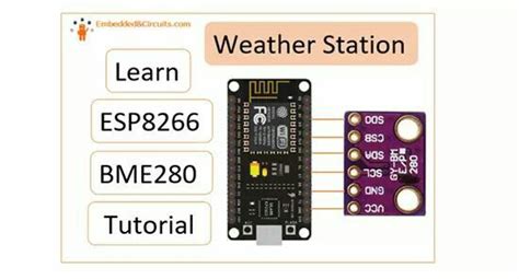 Bme 280 Nodemcu Esp8266 Temperature Humility Pressure Weather Station