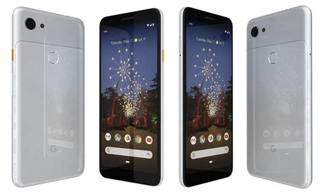 Google Pixel A White D Model Ds C D Max Fbx Lwo Dgn Obj