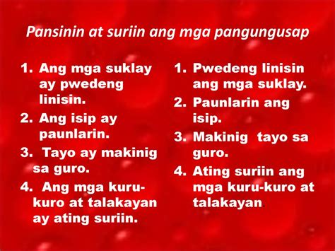 Filipino Paggamit Sa Pagsasalaysay Ang Mga Pangungusap Na Nasa