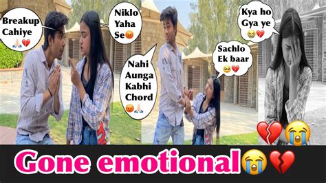 Real Breakup💔 Prank On Girlfriend🥺 Gone Emotional😭💔 Tushar Rajput Youtube