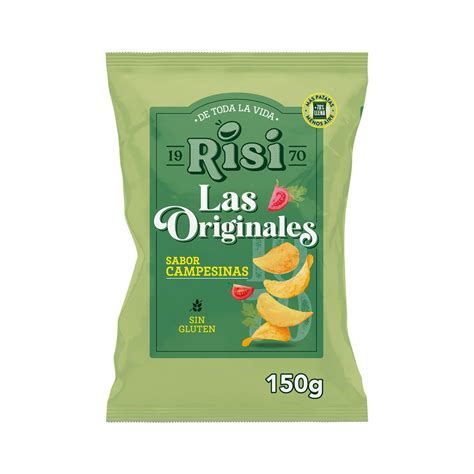 RISI Originales Patatas Fritas Onduladas Sin Gluten Y Con Sabor