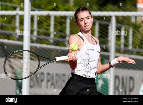 Simona Waltert Of Switzerland During The French Open Roland Garros