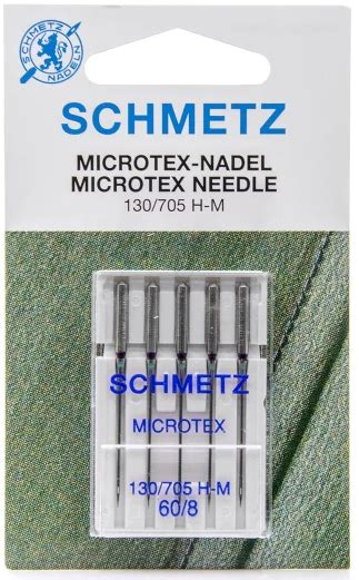 Aiguilles microtex pour machine à coudre 60 Schmetz Pour la Couture