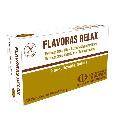 FLAVORAS RELAX COMPR RECUB X 30 Laboratorios Indufar C I S A