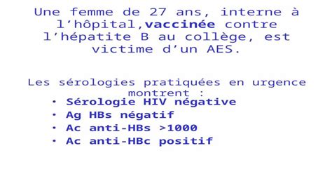 Une Femme De Ans Interne Lh Pital Vaccin E Contre Lh Patite B Au