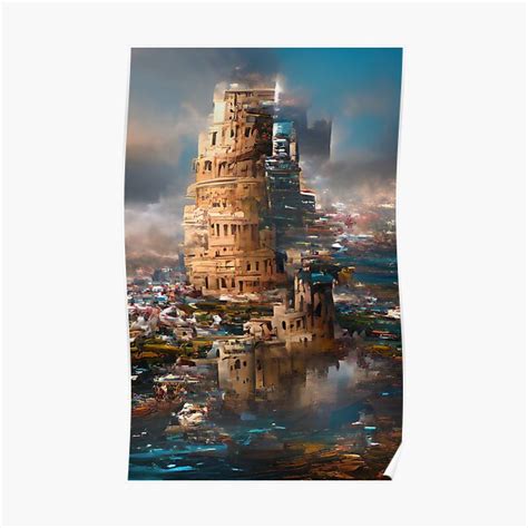 "Tower of Babel - Classical Painting" Poster for Sale by V0L0S | Redbubble