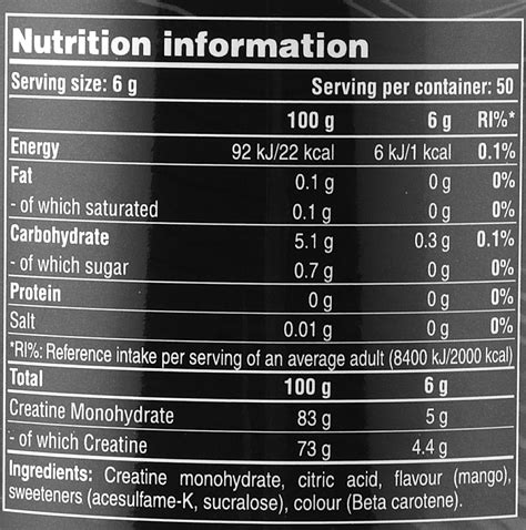 Креатин моногидрат в порошке, манго - PureGold Creatine Monohydrate ...