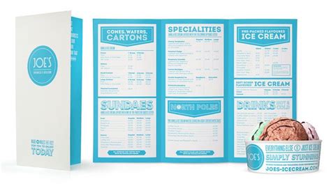 Joe S Ice Cream Ice Cream Menu Ice Cream Design Ice Cream