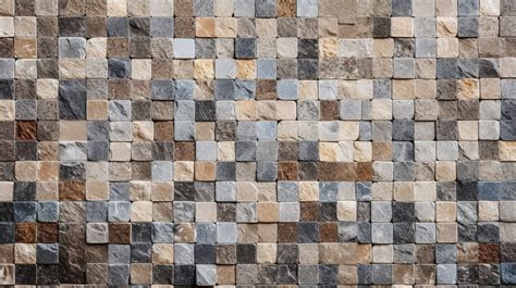 Fondo Hermoso Mosaico Con Baldosas De Piedra Decorativa De Granito