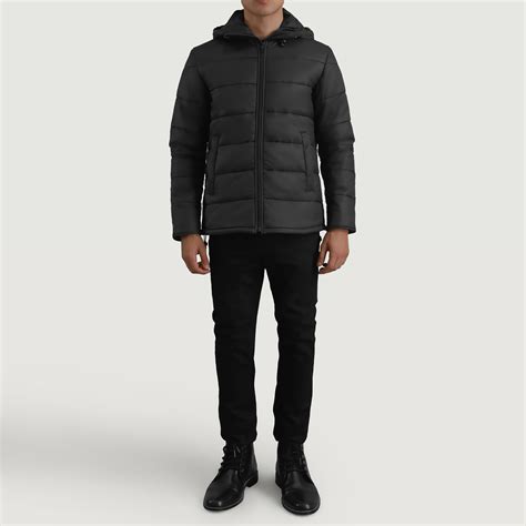 Erico Black Hooded Puffer Jacket For Men The Jacket Maker