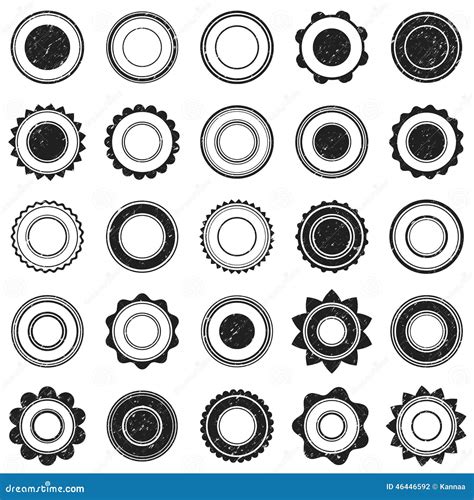 Round Stamp Vector