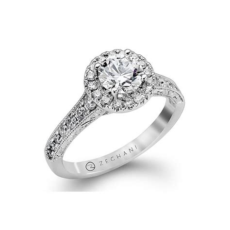 14k White Gold Round Halo Engagement Ring 001 140 04151 Koerbers Fine Jewelry Inc New Albany In