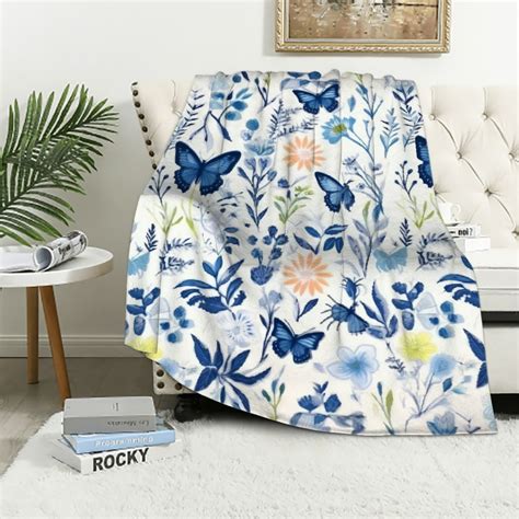 Canflashion Mother S Day Butterfly Garden Throw Blankets Vivid