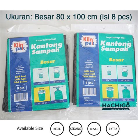 Jual Klinpak Kantong Plastik Sampah Besar Cm X Cm Large Garbage