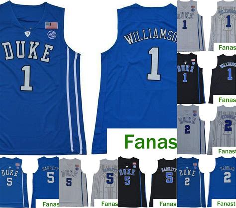 2020 2019 Mens Ncaa Duke Blue Devils Jersey 1 Zion Williamson 5 Rj