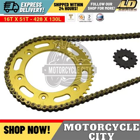 XR125 XR150 CRF150 16 51 X 428 130L Osaki Lucky Gold Chain And