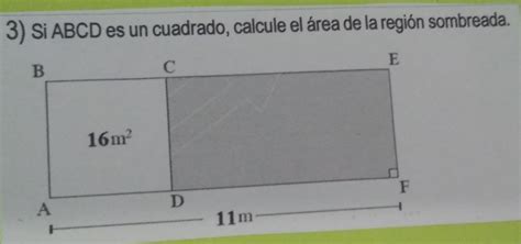 Solved 3 Si ABCD es un cuadrado calcule el área de la región