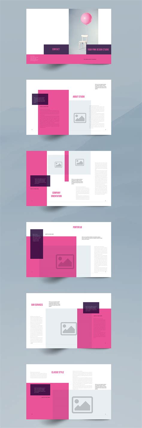 Pink Brochure Template On Behance