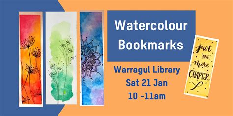 Events Watercolour Bookmarks Warragul Library Myli