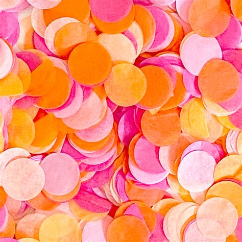 Confetti Pink Grapefruit Orange Confetti Pink And Orange Orange Party