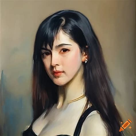 Oil Painting Of Tifa Lockhart From Final Fantasy On Craiyon