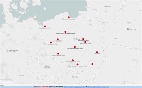 Poland Airports Map Plane Flight Tracker