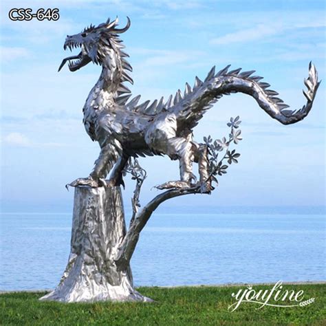 Modern Metal Dragon Sculpture Garden Seaside Art Css 646 Outdoor