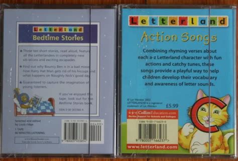 LETTERLAND ACTION SONGS Bedtime children stories 2 x cassettes NEW ...