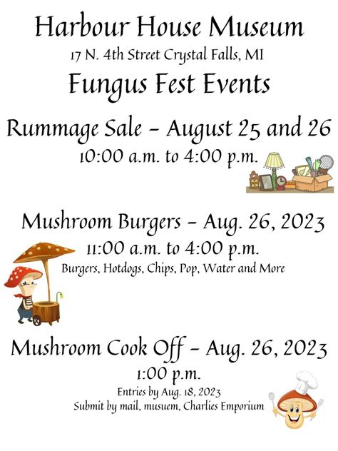 Humongous Fungus Fest (Aug. 25-26, 2023) Crystal Falls, Michigan - JobbieCrew.com