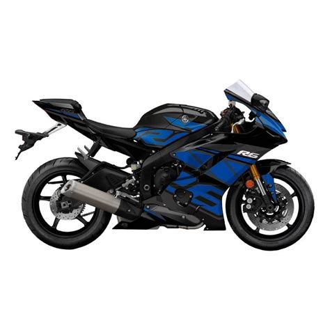 Kit déco Kutvek brillant Replica Noir Bleu Yamaha YZF R6 17 21 Pièces