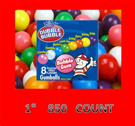 Dubble Bubble 1 Gumballs 850 Count Candy Vending Free Label Ebay