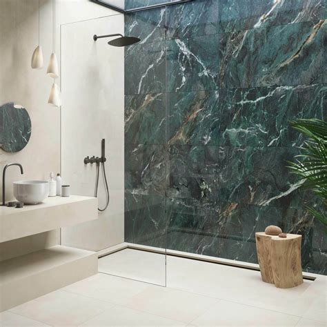 Deluxe Green Polished Marble Effect Wall And Floor Tile Walls