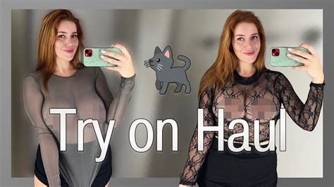 4K Transparent Try On Haul With Katy See Through Haul Nude