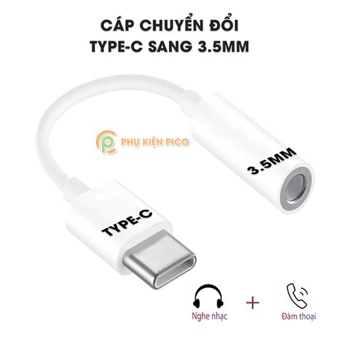 Đầu Chuyển đổi Cổng Tai Nghe Từ Type C Sang 35mm Jack Chuyển Đổi Tai