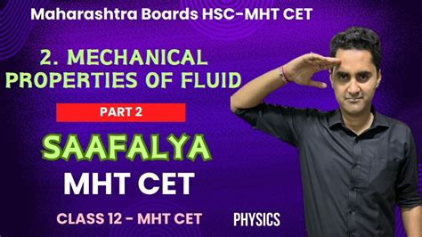 MHT CET Mechanical Properties Of Fluid MCQs Part 2 Class 12 HSC