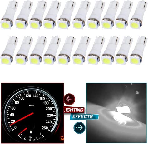 Amazon Cciyu T5 58 70 73 74 Dashboard Gauge 1 SMD 5050 LED Wedge