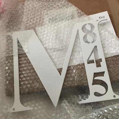 Monogram Address Sign, Monogram, Address Sign, Outdoor Sign Address Plaque Wall Mount, Metal ...