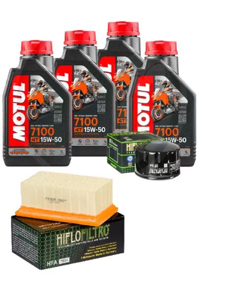 KIT TAGLIANDO BMW R Gs 1200 Motul 7100 15W50 Filtro Olio Aria Hiflo