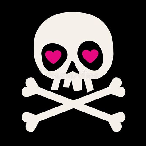 Valentines Skull With Heart Stock Vector Illustration Of Grunge