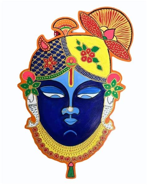 Multicolor Inches Shreenathji Mdf Hand Painted Handmade Wall Art At