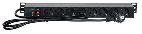 Showtec 19 1U Main Power Strip 16 Front And Back Control