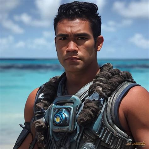 Sci Fi Pilot Dark Polynesian Male 30 Years Old