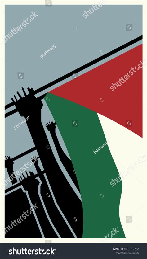 Vintage Poster Palestine Vector Illustration Stock Vector (Royalty Free ...